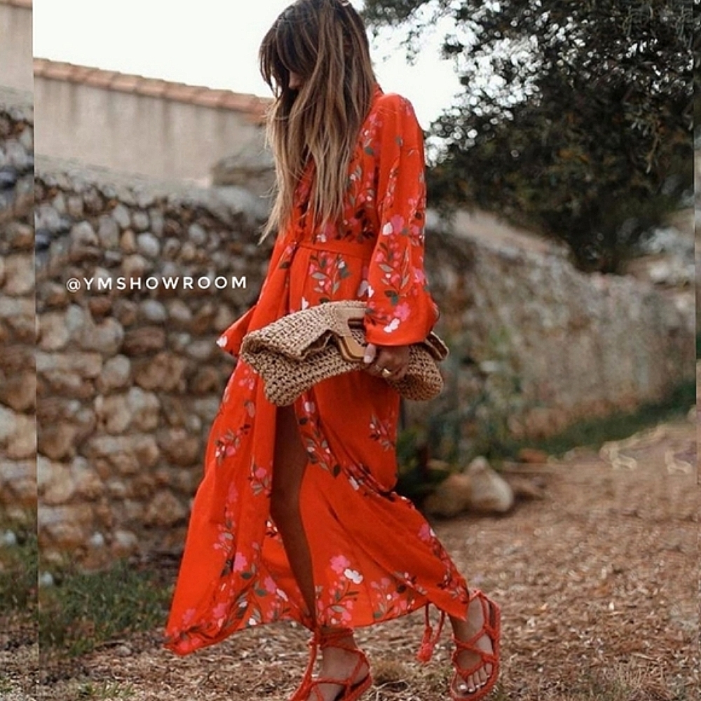 ZARA long floral dress - Picture 4 of 13